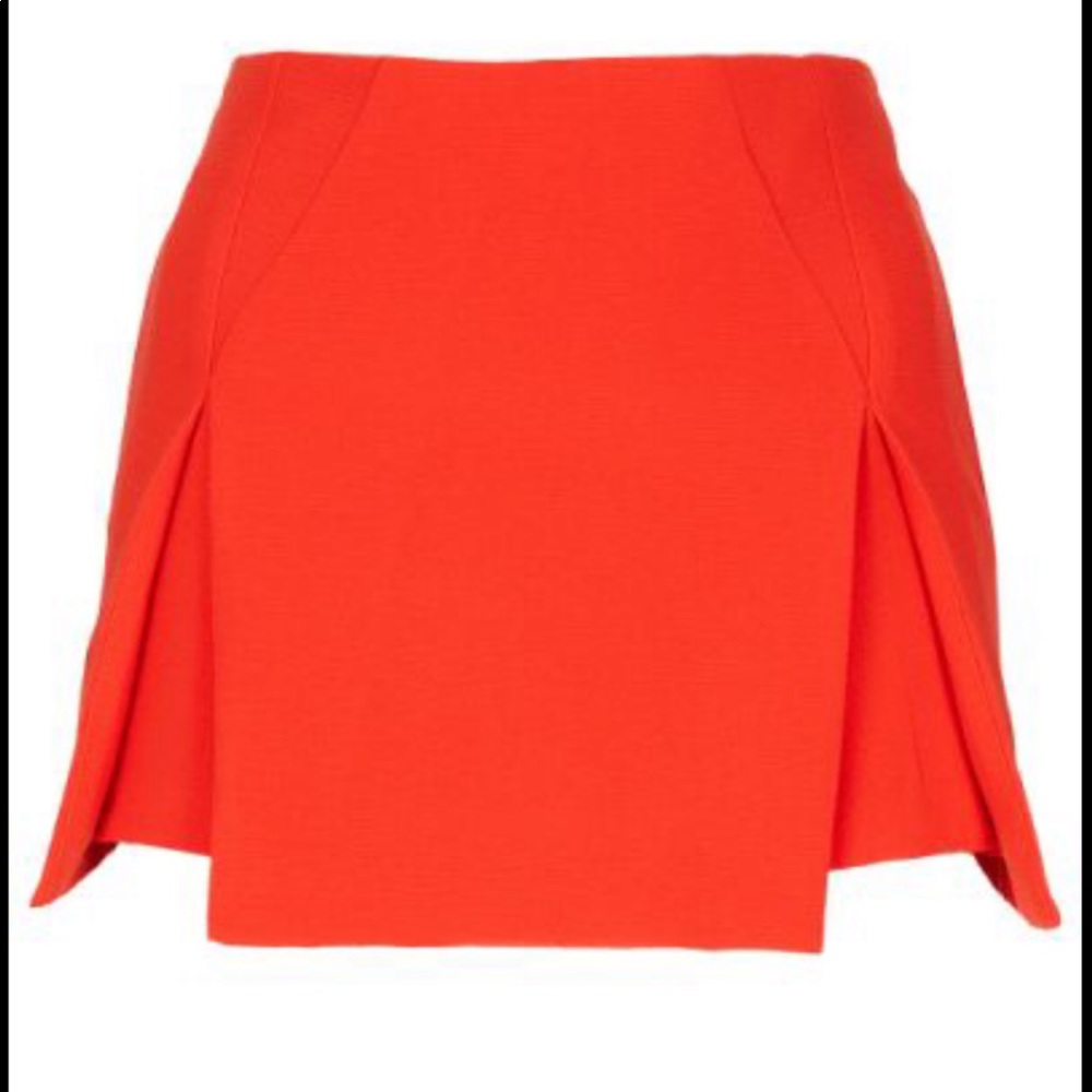 Topshop Origami Skirt Red/Orange